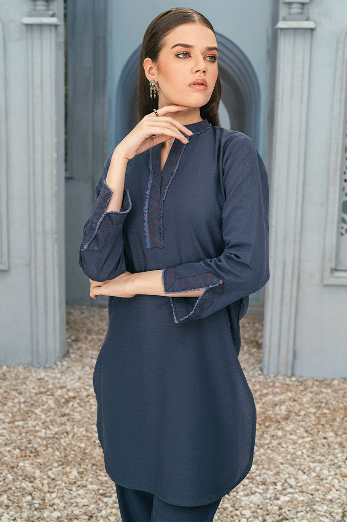 2 pc Egyptian Cotton Chambray Tunic Kurta Suit TG-007