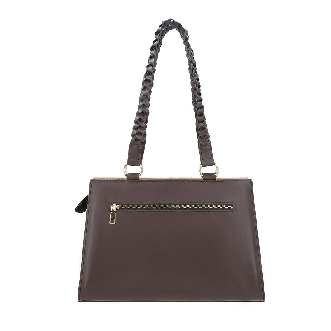 Velvique Leather Tote Bag-tan