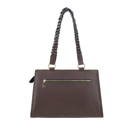 Velvique Leather Tote Bag-tan