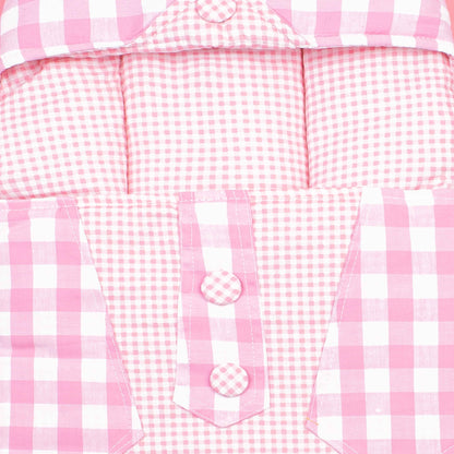 Baby Girl Carry nest Pink Checked Print