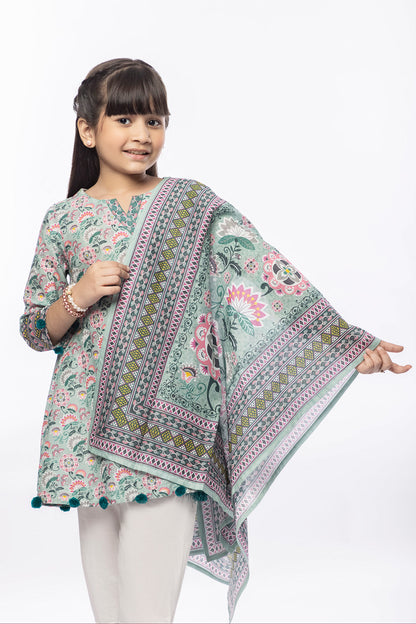 3PCS Digital Printed Lawn Shirt, Dupatta & Cotton Trouser SKU: SFRK-009