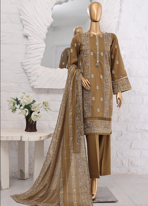 Festive Hues By HZ Textile Printed Lawn 3 Piece Stitched Suit HZ25FH SSP-023