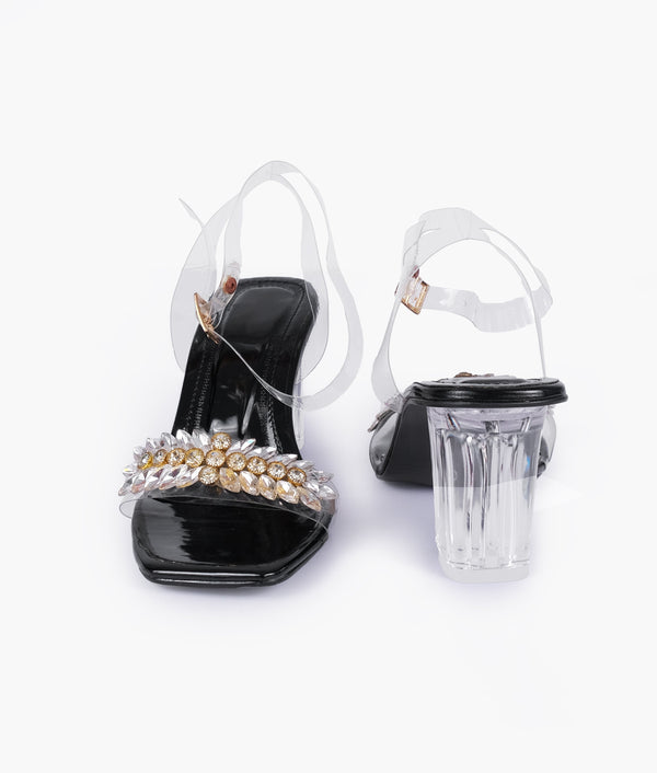 RTW Creation - Crystal black heels