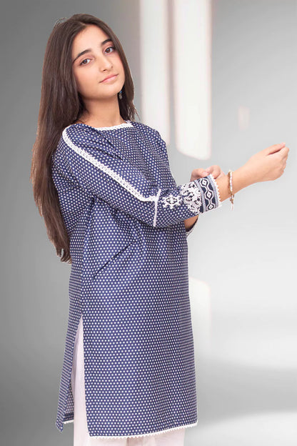 1 pc Printed Tunic Shirt With Embroidery FRK-056
