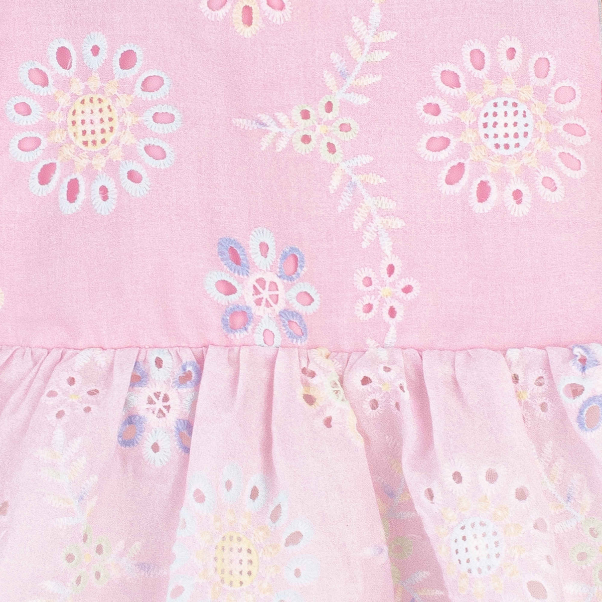 Baby Girl Light Pink Chicken Fancy Cotton Frock