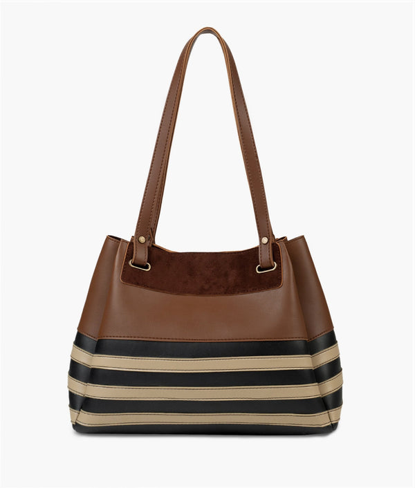 RTW Creation - Brown and white zebra tote bag