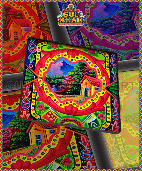 Red House & Tree Printed Coasdter Design