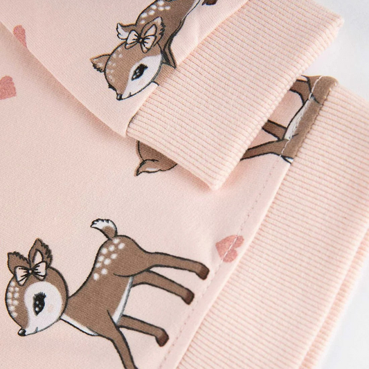 Girl Sweatshirt Deer Print