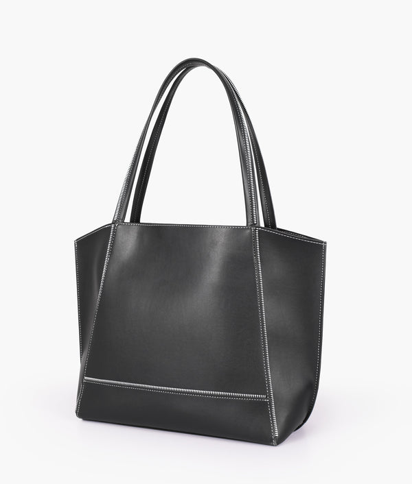 RTW Creation - Black color block tote bag