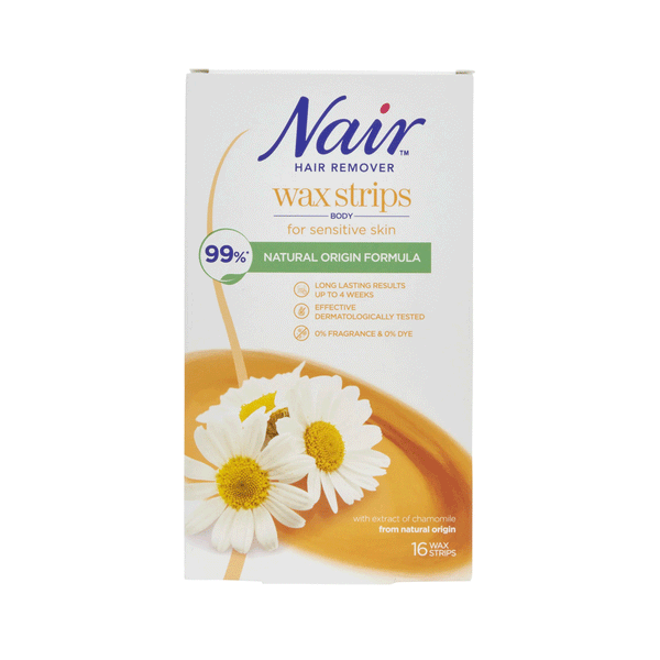 Nair Face Wax Strips Sensitive Original 16s