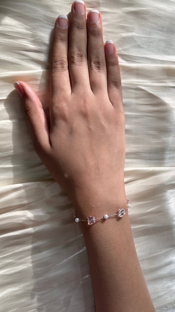 Butterfly Kisses Bracelet Pink