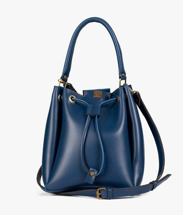 RTW Creation - Blue drawstring bucket bag