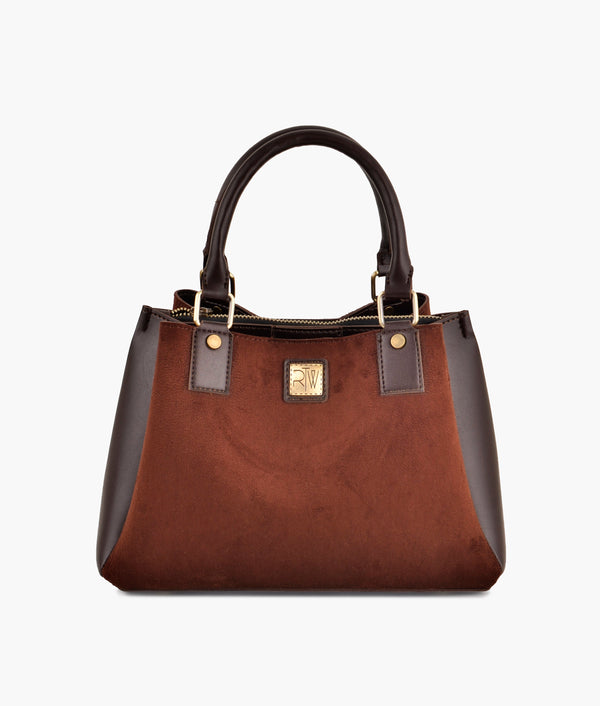 RTW Creation - Dark brown suede mini bag