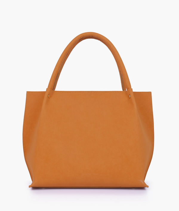RTW Creation - Mustard mocha suede tote bag