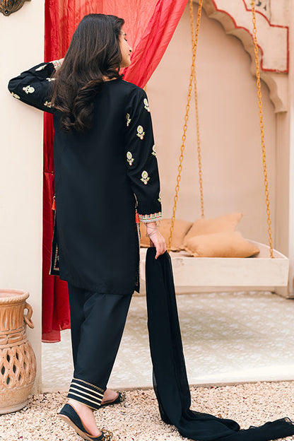 Black Embroidered 2 Piece Suit SKU : SFC-187
