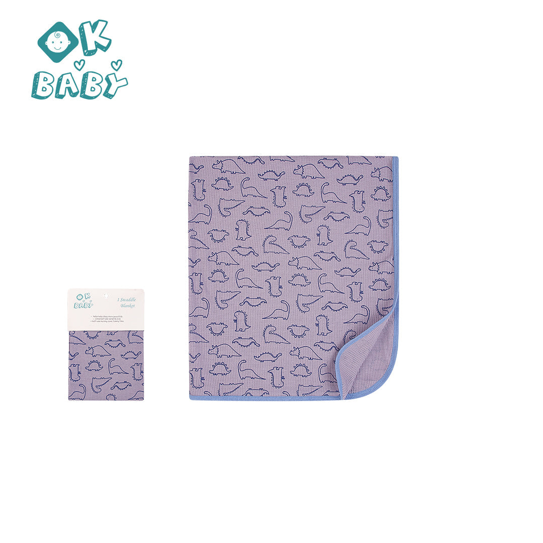 Ok Baby Dino Swaddle Wrapping Sheet Size 76 x 76 Cm