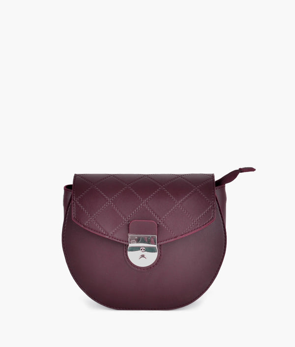 RTW Creation - Burgundy saddle bag with front lock