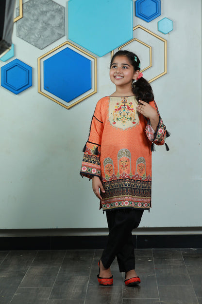 PRKT-025 Digital Printed Lawn Shirt & Cotton Trouser