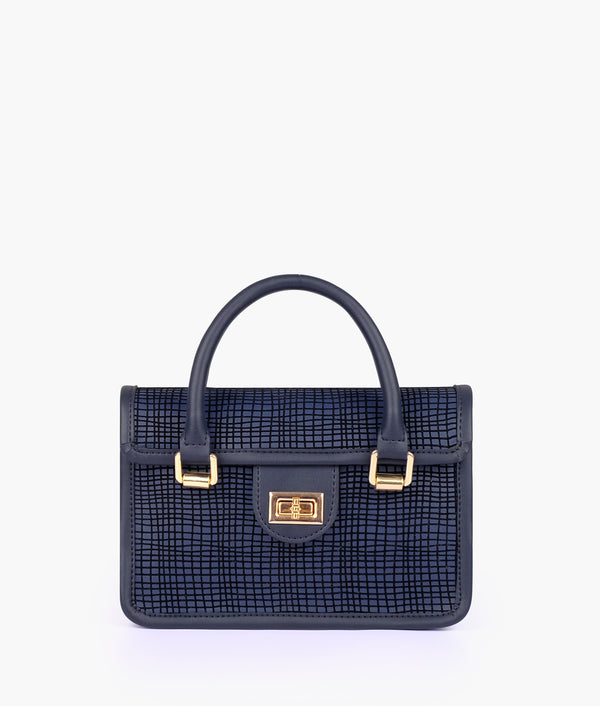 RTW Creation - Blue patterned cross-body with flap