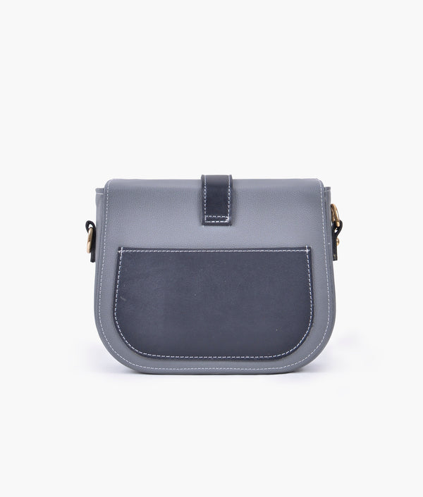 RTW Creation - Grey push-lock saddle bag
