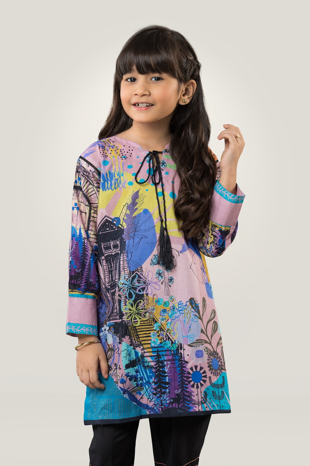 PRKT-024 POP ART Digital Printed Lawn Shirt & Cotton Trouser