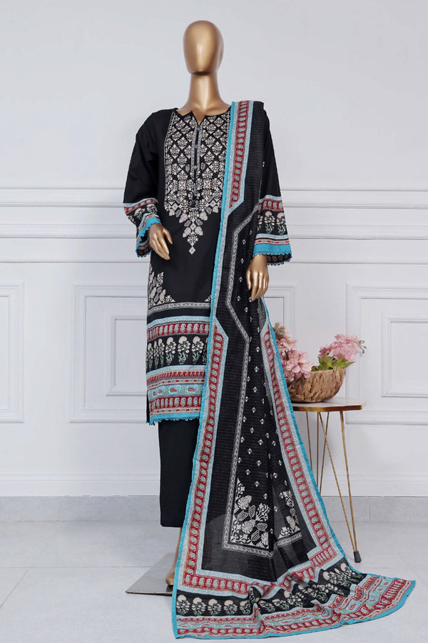 Sada Bahar Stitched 3 Piece Printed Lawn Vol-02 Collection'2025-PR-1286-Black