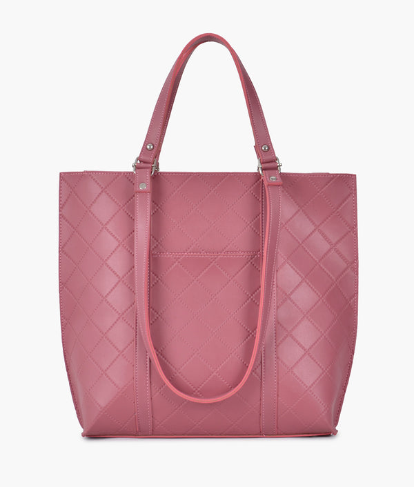 RTW Creation - Pink quilted tote bag