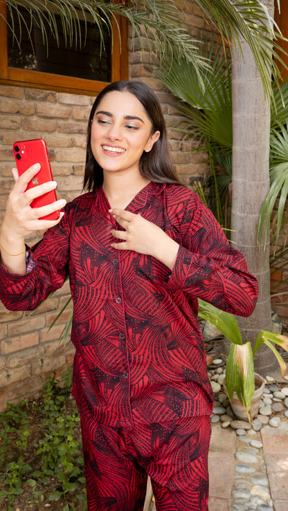 Red & Black PJ Set
