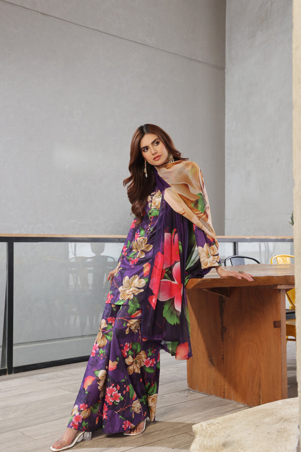 Whisper Winds By Feathers Unstitched 3 Piece Lawn Collection'2025-MORVIA-FT492