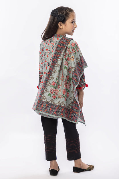 3PCS Digital Printed Lawn Shirt, Dupatta & Cotton Trouser SKU: SFRK-007