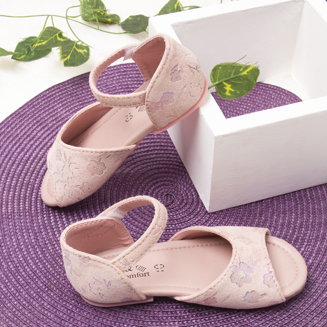 Baby Girl Pink Multi Flower Print Sandal