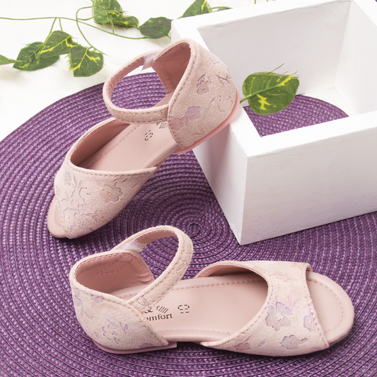 Baby Girl Pink Multi Flower Print Sandal