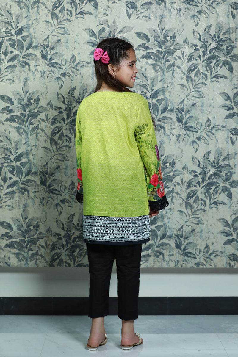 3PCS-067 Digital Printed Lawn Shirt, Dupatta & Cotton Trouser