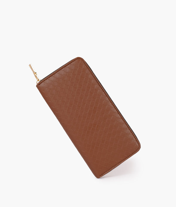 RTW Creation - Brown weave pattern wallet