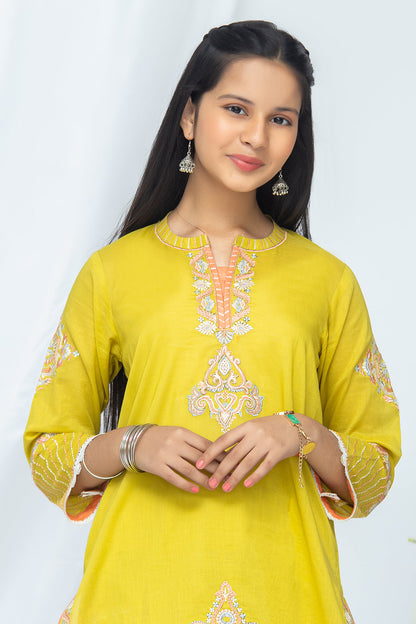 2PCS Jacquard Suit Shirt & Cotton Trouser SKU: EMB-057