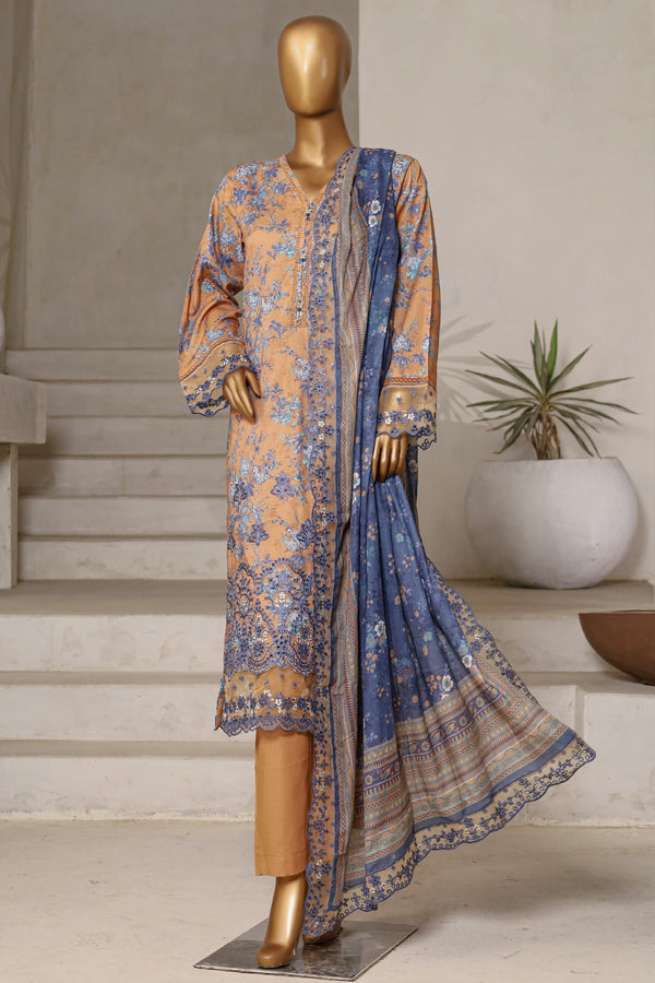 Amyrah By Sada Bahar Stitched 3 Piece Emb Festive Vol-02 Collection'2025-CKD-1070-Mustard