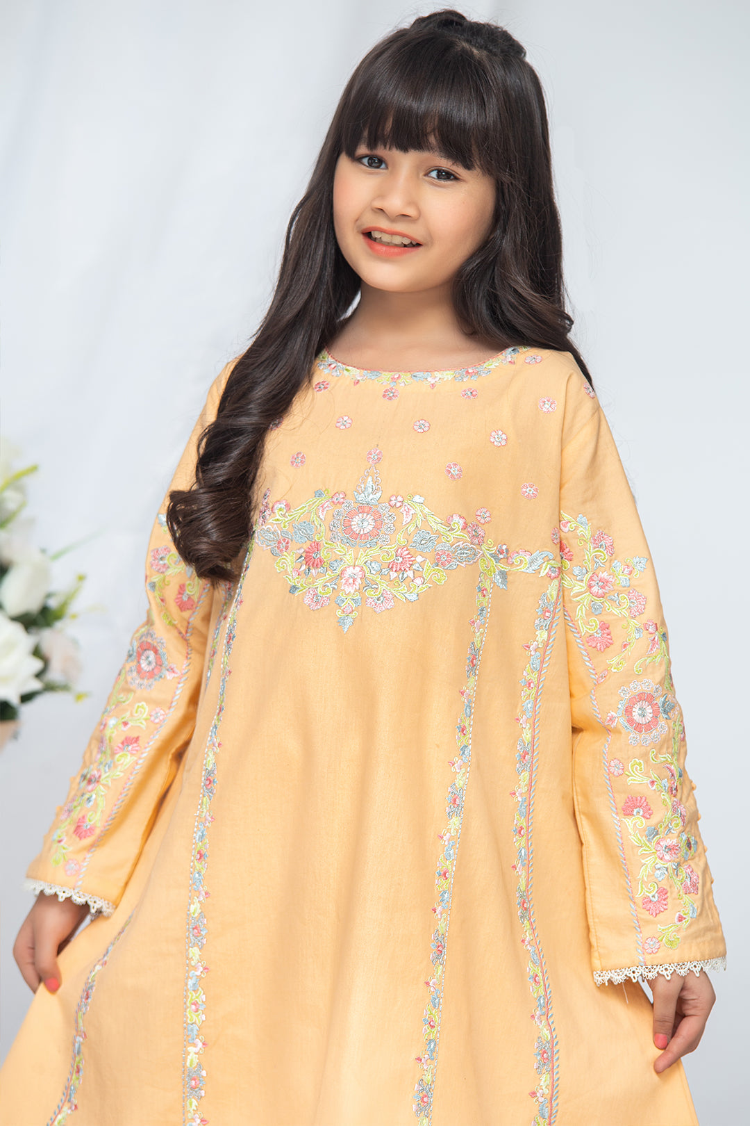 2PCS Jacquard Suit Shirt & Cotton Trouser SKU: EMB-043