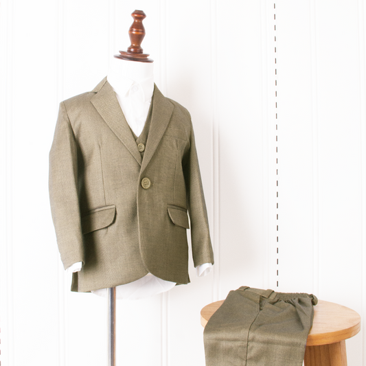 Baby Boy 4 Piece Texture Style Formal Suit Set