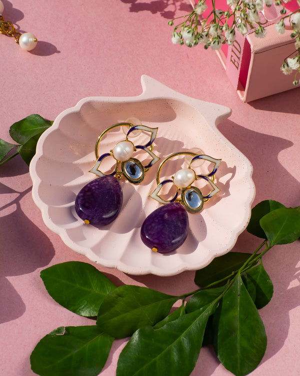 Floral Circle Earrings