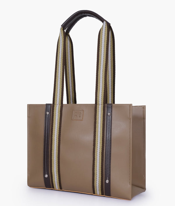 RTW Creation - Coffee long strap tote bag
