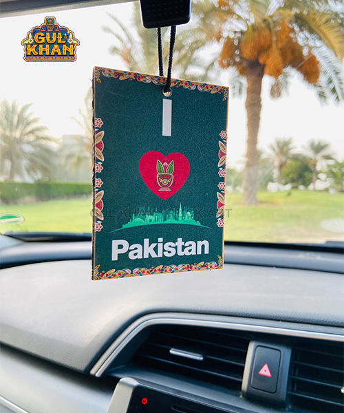 Car Hanging I Love Pakistan Design (Printed)