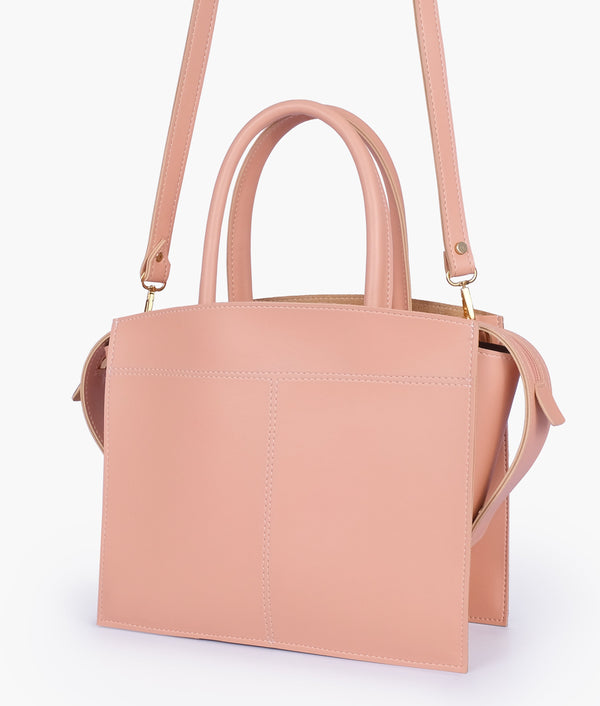 RTW Creation - Peach trapeze top-handle bag