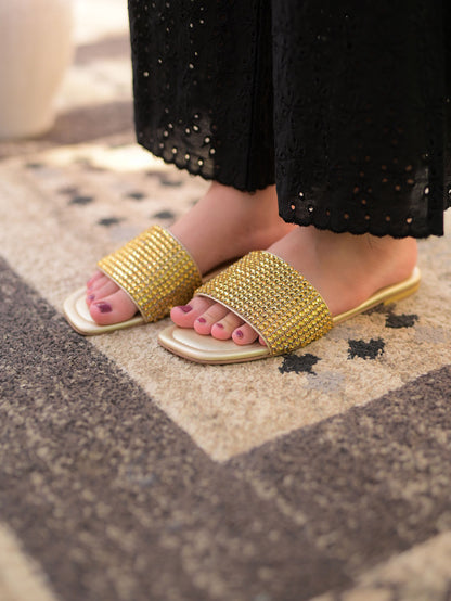 Celeste Luxe Flats — Gilded Glow