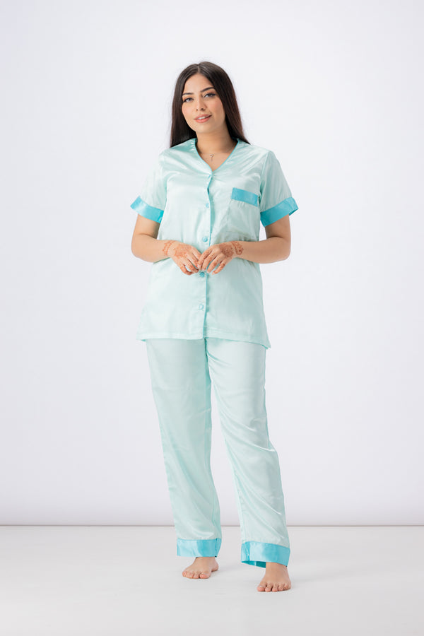 Valerie Women PJ Set 2pc-VL-CNTPJ01-AQ