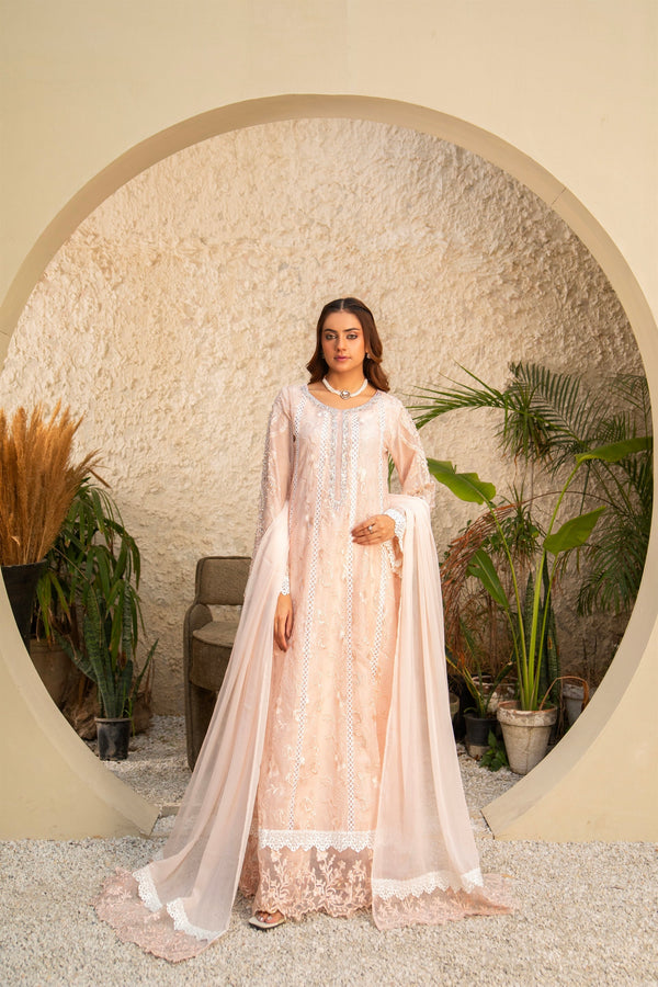 Manahils Stitched Formals K-152-Peach