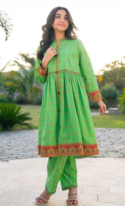 T-ALPRTW-058, Table Print Frock And Trouser