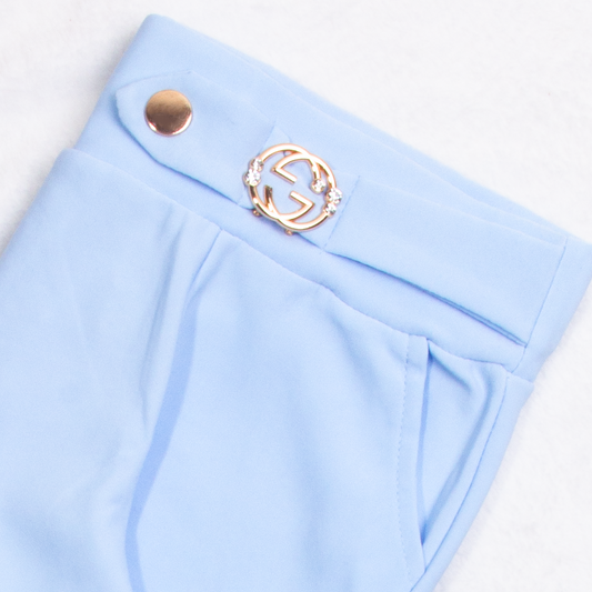 Girl Ice Blue Fancy Clip Pant