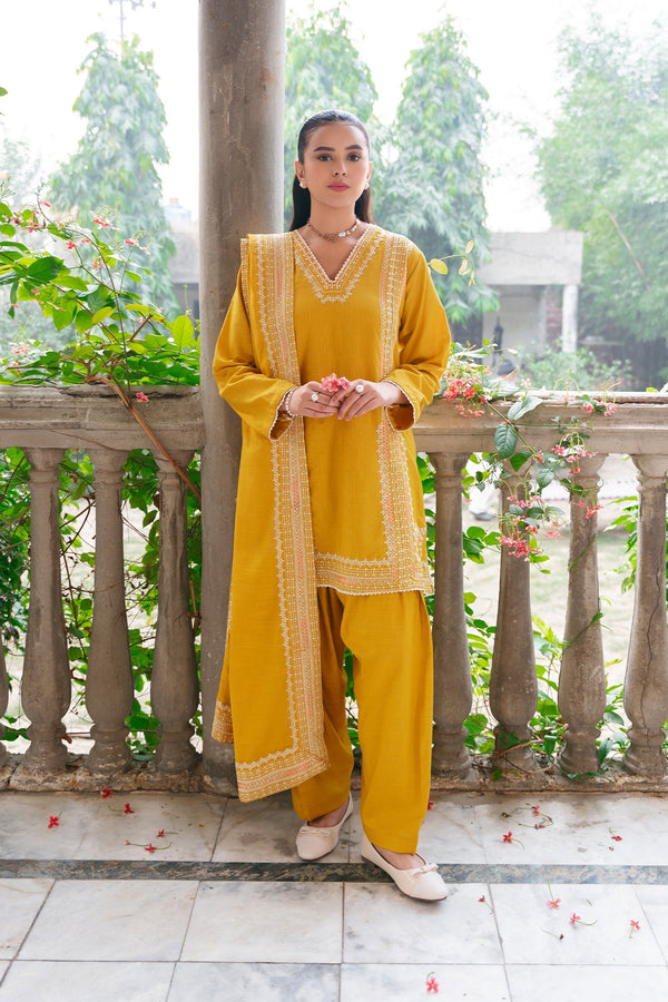 Winter Essentials By Mannat Clothing Stitched Collection-Kesar