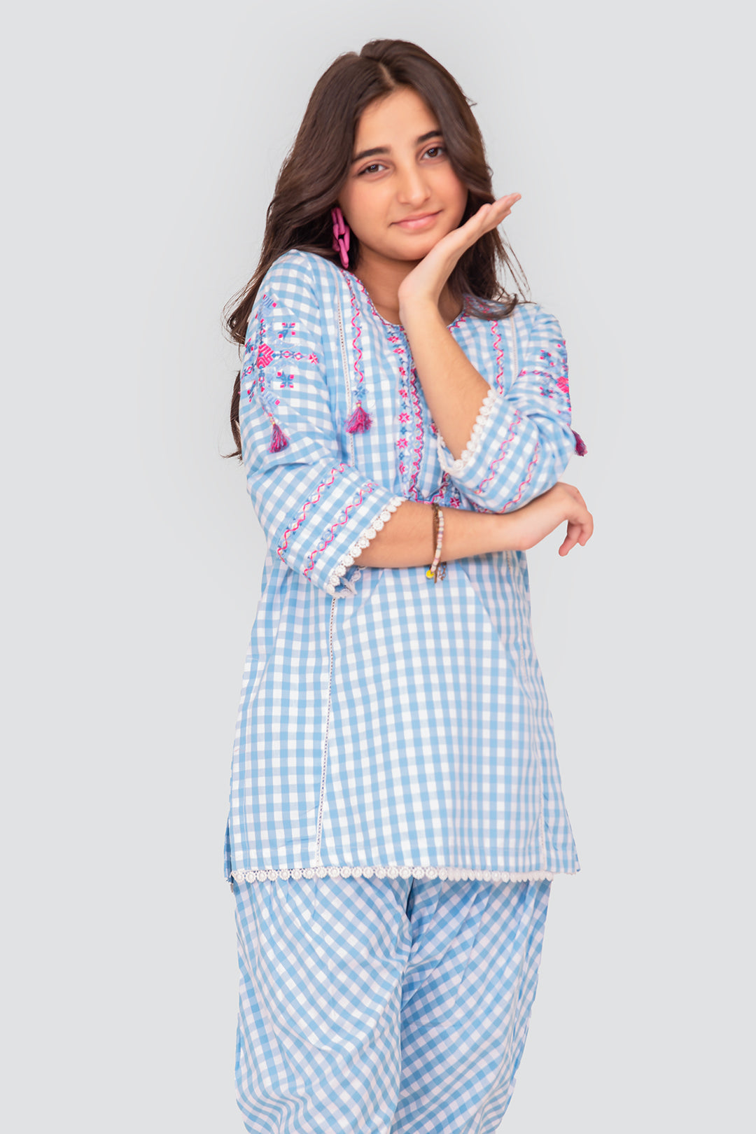 2 pc Yarn Dyed Kurti Suit WEMB-001