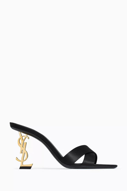 Satin crepe opyum mules